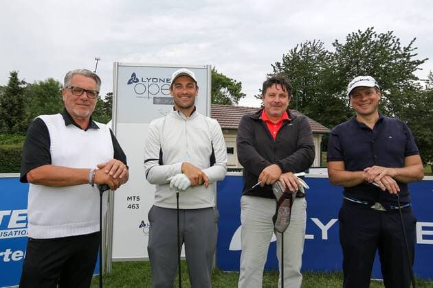 GOLF - PGA Golf Herren Lyoness Open 2017 ATZENBRUGG,AUSTRIA,07.JUN.17 - GOLF - PGA European Tour, Lyoness Open, Diamond Country Club, ProAm, afternoon. Image shows Bruno Plattner, Florian Fritsch (AUT), Heinz Marx and Klaus Nadizar. GEPAxpictures xMaticxKlansek
