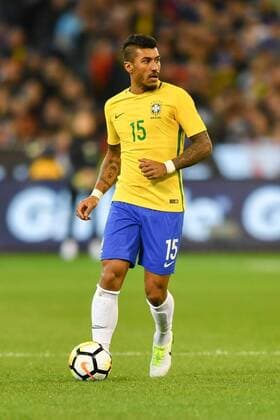 June 9, 2017 - Melbourne, Victoria, Australia - PAULINHO (15) of Brazil runs with the ball in an International Friendly Länderspiel match between Brazil and Argentina at the Melbourne Cricket Ground on June 10, 2017 in Melbourne, Australia. Argentina won 1-0 Soccer 2017 - Argentina def Brazil 1-0 - ZUMAl303 20170609_zaf_l303_010 Copyright: xSydneyxLowx