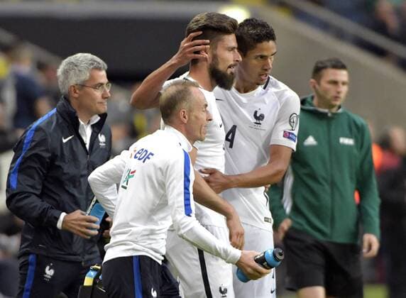 Fußball, WM Quali, Schweden - Frankreich ====== Betalbild======= Stockholm Sweden 2017-06-09 World Cup Qualification 2017 18 Sweden vs France Giroud(FRA) 0-1 KP0300003 