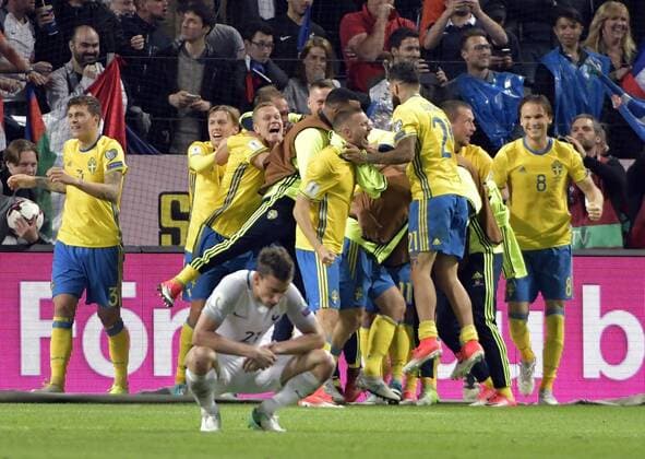 ====== Betalbild======= Stockholm Sweden 2017-06-09 World Cup Qualification 2017 18 Sweden vs France Ola Toivonen(SWE)2-1 KP0300003 