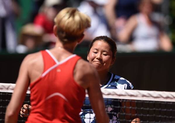 Yui Kamiji ( Japon ) - Sabine Elle ( Allemagne ) TENNIS : Roland Garros 2017 - Internationaux de France - 10 06 2017 FedericoPestellini Panoramic 