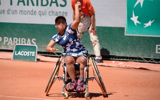 Yui Kamiji ( Japon ) TENNIS : Roland Garros 2017 - Internationaux de France - 10 06 2017 FedericoPestellini Panoramic 