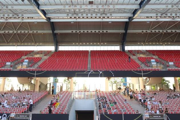 10.06.2017, xkvx, Fussball WM Qualifikation, Deutschland - San Marino, emspor, v.l. leere Zuschauerraenge, wenig Zuschauer, wenig Fans Nuernberg