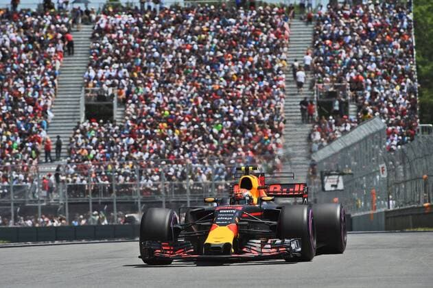 Max Verstappen (Red Bull Racing) mit seinem Auto auf der Strecke, Grosser Preis von Kanada 2017, Qualifikation, Motorsport, Formel 1, 10.06.2017, Montreal Copyright: xAndre Eibner-Pressefotox EP_JAE