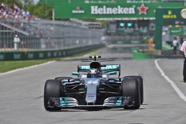 Valtteri Bottas (Mercedes AMG Petronas Formula One Team) mit seinem Auto auf der Strecke, Grosser Preis von Kanada 2017, Qualifikation, Motorsport, Formel 1, 10.06.2017, Montreal Copyright: xAndre Eibner-Pressefotox EP_JAE