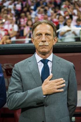 Bilder des Tages - SPORT Fußball, WM Quali, Polen - Rumänien June 10, 2017 - Warsaw, Poland - Romania s head coach Christoph Daum attends the FIFA World Cup WM Weltmeisterschaft Fussball 2018 qualification football match between Poland and Romania in Warsaw, Poland on June 10, 2017. Poland v Romania - FIFA 2018 World Cup Qualifier  - ZUMAn230 20170610_zaa_n230_394 Copyright: xFotoxOlimpikx