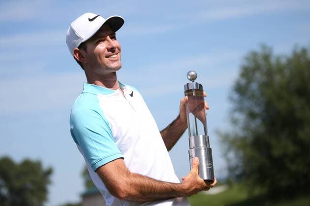 GOLF - PGA Golf Herren Lyoness Open 2017 ATZENBRUGG,AUSTRIA,11.JUN.17 - GOLF - PGA European Tour, Lyoness Open, Diamond Country Club. Image shows Dylan Frittelli (RSA). Keywords: trophy. GEPAxpictures xMathiasxMandl