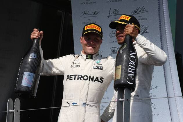 Canadian Grand Prix, Montreal 8 - 11 June 2017 11.06.2017, Podium, winner Lewis Hamilton (GBR) Mercedes AMG F1 W08 , 2nd Valtteri Bottas (FIN) Mercedes AMG F1 W08 