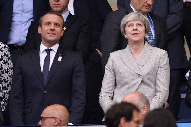 EMMANUEL MACRON - Theresa May (PREMIER MINISTRE DU ROYAUME UNI) FOOTBALL : France vs Angleterre - Match Amical - 13 06 2017 AnthonyBIBARD FEP Panoramic 