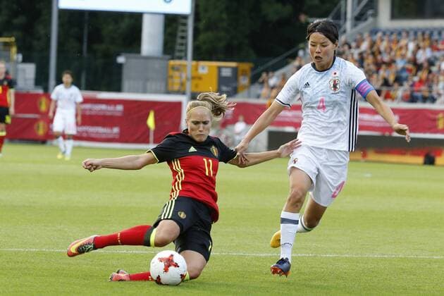 Cayman Janice of Belgium FOOTBALL FEMININ : Belgique vs Japon - Amical - 13 06 2017 PhotoNews Panoramic 