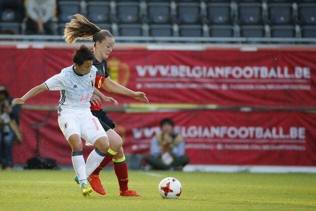 De Caigny Tine Lea of Belgium FOOTBALL FEMININ : Belgique vs Japon - Amical - 13 06 2017 PhotoNews Panoramic 