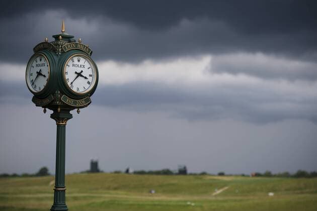 170614 Ett oväder drar in över golfbanan Erin Hills inför golfturneringen US Open den 14 juni 2017 i Hartford.  Copyright: JOELxMARKLUND BB170614JM027