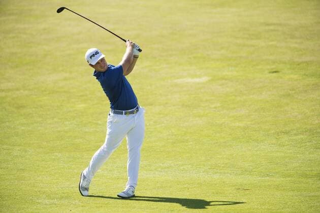 170616 Sveriges David Lingmerth under andra omgangen i golfturneringen US Open den 16 juni 2017 i Hartford.  Copyright: JOELxMARKLUND BB170616JM045