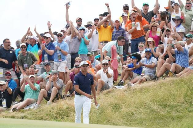 Rickie Fowler (USA), JUNE 16, 2017 - Golf : Rickie Fowler of the United States on the 7th hole during the second round of the 117th U.S. Open Championship at Erin Hills golf course in Erin, Wisconsin, United States. NOxTHIRDxPARTYxSALES.  (waha020731)