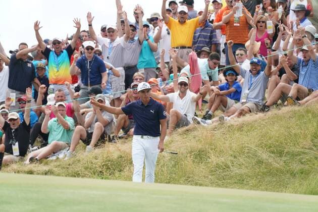 Rickie Fowler (USA), JUNE 16, 2017 - Golf : Rickie Fowler of the United States on the 7th hole during the second round of the 117th U.S. Open Championship at Erin Hills golf course in Erin, Wisconsin, United States. NOxTHIRDxPARTYxSALES.  (waha020727)