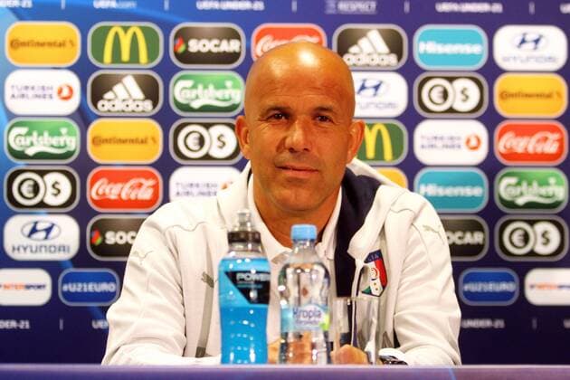 2017.06.17 Krakow , Polska Pilka nozna, Mistrzostwa Europy U-21 Reprezentacja Wloch - konferencja prasowa i trening N z Luigi Di Biagio Foto Krzysztof Porebski PressFocus 2017.06.17 Krakow , Poland Football , UEFA UNDER 21 CHAMPIONSHIP POLAND 2017 Italy U21 U 21 national team Nationalteam - press conference PK Pressekonferenz and training Luigi Di Biagio Credit: Krzysztof Porebski PressFocus NEWSPIX.PL --- Newspix.pl france out!  20170617PF_KP002