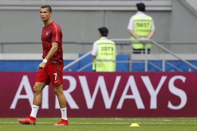 Portugal vs. Mexico KAZAN, RT - 18.06.2017: PORTUGAL VS. MEXICO - Cristiano RONALDO of Portugal during warm-up for the match between Portugal and Mexico, valid for the first round of the Confederations Cup 2017, this Sunday (18), held at the Kazan Arena in Kazan, Russia. (Photo: Rodolfo Buhrer La Imagem Fotoarena) x1339201x  RodolfoxBuhrer