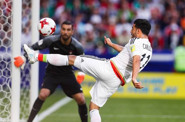 Bilder des Tages - SPORT Portugal vs. Mexico KAZAN, RT - 18.06.2017: PORTUGAL VS. MEXICO - VELA Carlos of Mexico finalizes during a match between Portugal and Mexico valid for the first round of the Confederations Cup 2017, this Sunday (18), held at the Kazan Arena in Kazan, Russia. (Photo: Marcelo Machado de Melo Fotoarena) x1339224x  MarceloxMachadoxdexMelo