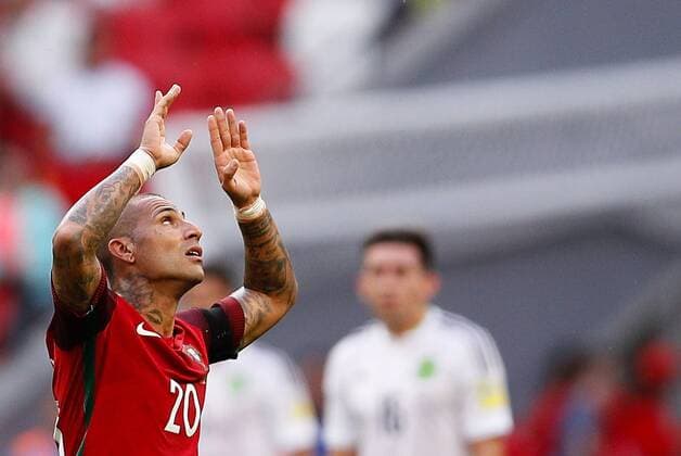 Portugal vs. Mexico KAZAN, RT - 18.06.2017: PORTUGAL VS. MEXICO - RICARDO QUARESMA of Portugal celebrates after scoring a goal during a match between Portugal and Mexico valid for the first round of the Confederations Cup 2017, this Sunday (18) held at the Kazan Arena in Kazan, Russia. (Photo: Marcelo Machado de Melo Fotoarena) x1339312x  MarceloxMachadoxdexMelo