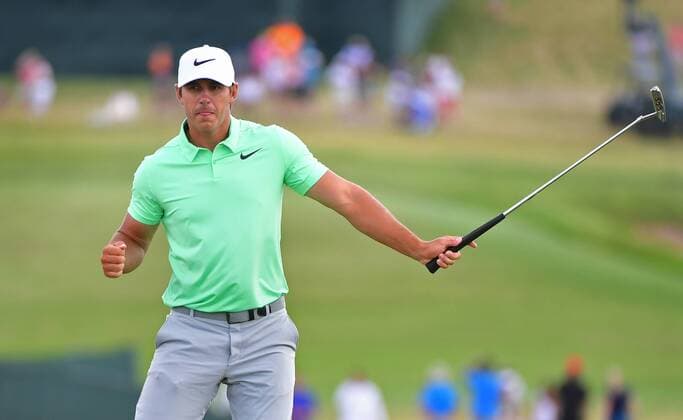 Brooks Koepka birdies No. 8 during the final round of the 117th U.S. Open golf tournament at Erin Hill golf course on June 17, 2017, in Erin, Wisconsin.  WIS20170618532 KEVINxDIETSCH