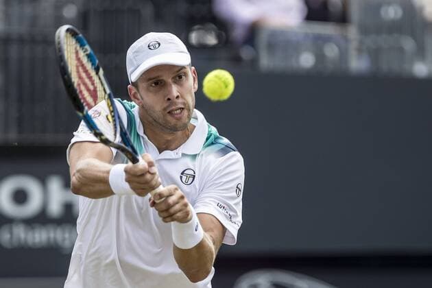 18.06.2017, the Autotron, Rosmalen, NED, ATP Tennis Herren Tour, Ricoh Open, im Bild winner Gilles Muller (LUX) on day seven winner Gilles Muller (LUX) on day seven during the Ricoh Open Tournament of the ATP Tour at the the Autotron in Rosmalen, Netherlands on 2017 06 18. Rosmalen  EX_FOCUS_FIL  
