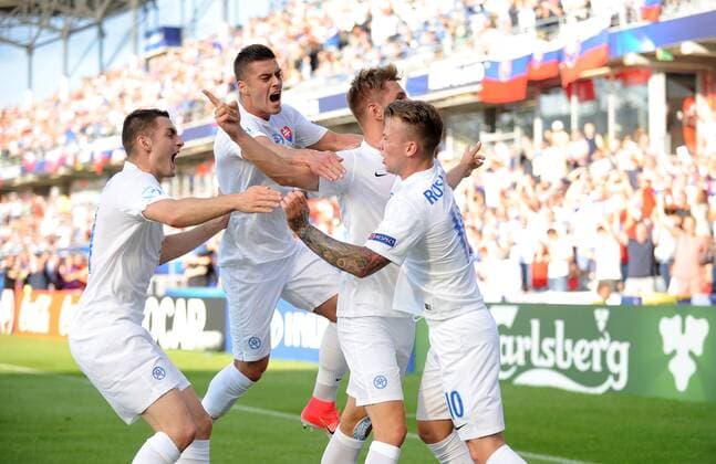 2017.06.19 Kielce Pilka Nozna Mistrzostwa Europy U21 U 21 Slowacja - Anglia N z Martin Chrien gol radosc bramka Foto Rafal Rusek PressFocus 2017.06.19 Kielce Football UEFA Under21 Championship Poland 2017 Slovakia - England Martin Chrien gol radosc bramka Credit: Rafal Rusek PressFocus NEWSPIX.PL --- Newspix.pl FRANCE OUT!  20170619PF_RR638