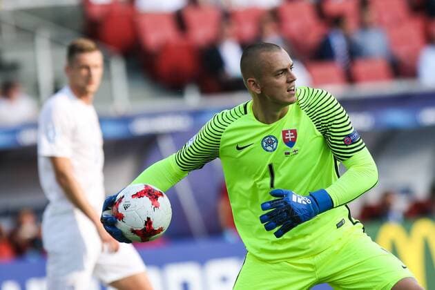 19.06.2017, Kielce, UEFA EURO EM Europameisterschaft Fussball Under21 Championships Slovakia - England , Mistrzostwa Europy U-21 Slowacja - Anglia International football , N Z Adrian Chovan (SLO) , FOT. Adam Jastrzebowski newspix.pl --- Newspix.pl FRANCE OUT!  20170619_awj_2152