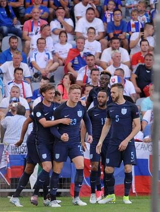 2017.06.19 Kielce Pilka Nozna Mistrzostwa Europy U21 U 21 Slowacja - Anglia N z Alfie Mawson gol, radosc bramka Foto Rafal Rusek PressFocus 2017.06.19 Kielce Football UEFA Under21 Championship Poland 2017 Slovakia - England Alfie Mawson gol, radosc bramka Credit: Rafal Rusek PressFocus NEWSPIX.PL --- Newspix.pl FRANCE OUT!  20170619PF_RR739