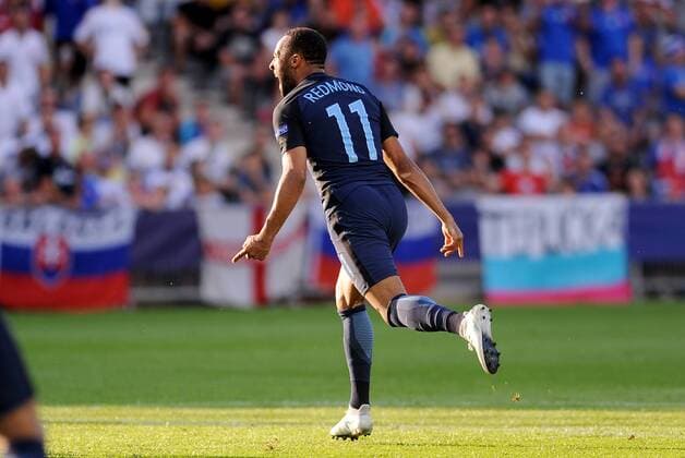 Fußball, U21 EM, Slowakei - England 2017.06.19 Kielce Pilka Nozna Mistrzostwa Europy U21 U 21 Slowacja - Anglia N z Lewis Baker gol, radosc, bramka Foto Rafal Rusek PressFocus 2017.06.19 Kielce Football UEFA Under21 Championship Poland 2017 Slovakia - England Lewis Baker gol, radosc, bramka Credit: Rafal Rusek PressFocus NEWSPIX.PL --- Newspix.pl FRANCE OUT!  20170619PF_RR781