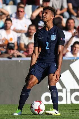 June 19, 2017 - Kielce, Poland - Mason Holgate (ENG) during the UEFA U-21 European Championship EM Europameisterschaft Group A football match Slovakia vs England in Kielce, Poland on June 19, 2017. Slovakia v England - 2017 UEFA European Under-21 Championship  - ZUMAn230 20170619_zaa_n230_471 Copyright: xFotoxOlimpikx