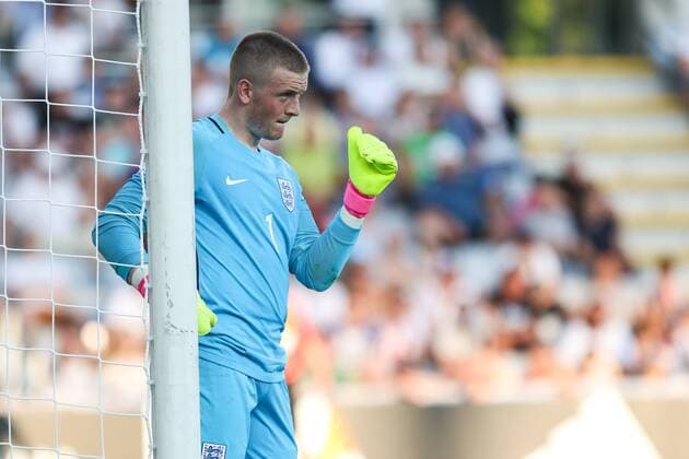 June 19, 2017 - Kielce, Poland - Jordan Pickford (ENG) during the UEFA U-21 European Championship EM Europameisterschaft Group A football match Slovakia vs England in Kielce, Poland on June 19, 2017. Slovakia v England - 2017 UEFA European Under-21 Championship  - ZUMAn230 20170619_zaa_n230_484 Copyright: xFotoxOlimpikx