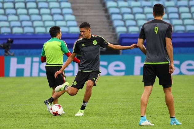 Edson Alvarez (Mexiko, Mexico) ist als einer von zwei Perspektivspielern mit der mexikanischen Mannschaft in Russland beim Confed Cup - 20.06.2017: Abschlusstraining der Nationalmannschaft Mexiko, Fisht Stadium Sotschi