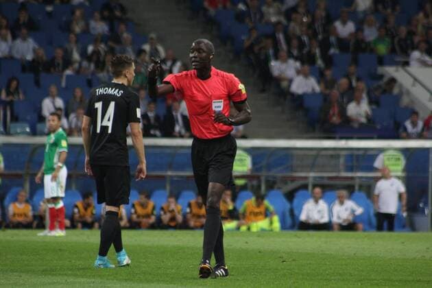 Of The Russian Federation. Sochi. Football. The FIFA Confederations Cup 2017. Mexico New Zealand. The Stadium Fischt. VAR. Bakary Papa Gassama . MaksimxKonstantinov 