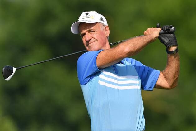 Fritz FISCHER (Ex Biathlet), Aktion,Einzelbild,angeschnittenes Einzelmotiv,Halbfigur,halbe Figur. ProAm ,GOLF,BMW International Open 2017 am 21.06.2017 in Muenchen Eichenried.