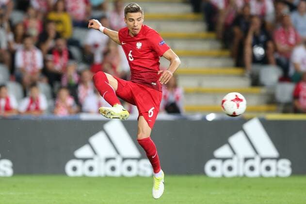 June 22, 2017 - Kielce, Poland - Jan Bednarek (POL), during the UEFA European Under-21 Championship Group A match between England and Poland at Kielce Stadium on June 22, 2017 in Kielce, Poland. England v Poland - 2017 UEFA European Under-21 Championship  - ZUMAn230 20170622_zaa_n230_381 Copyright: xFotoxOlimpikx