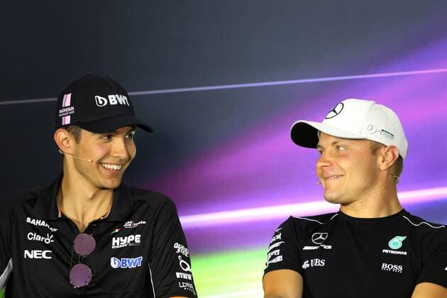 Azerbaijan Grand Prix, Baku 22 - 25 June 2017 22.06.2017 - press conference PK Pressekonferenz Esteban Ocon (FRA) Sahara Force India F1 VJM10 and Valtteri Bottas (FIN) Mercedes AMG F1 W08 