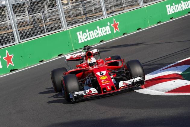 Motorsports: FIA Formula One World Championship WM Weltmeisterschaft 2017, Grand Prix of Europe, 5 Sebastian Vettel (GER, Scuderia Ferrari), Baku Azerbaijan xHOCHxZWEIx