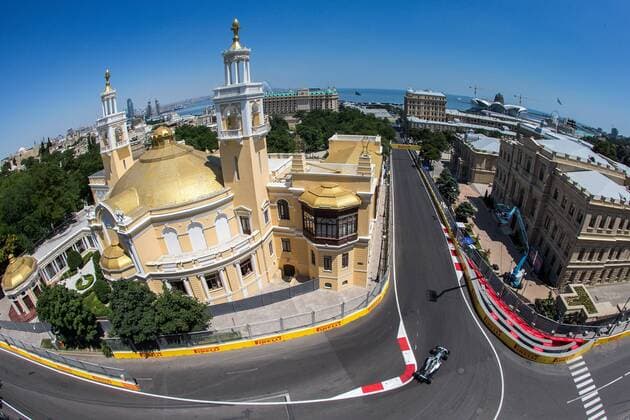 Motorsports: FIA Formula One World Championship WM Weltmeisterschaft 2017, Grand Prix of Europe, 77 Valtteri Bottas (FIN, Mercedes AMG Petronas) Baku Azerbaijan xHOCHxZWEIx