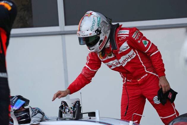 Azerbaijan Grand Prix, Baku 22 - 25 June 2017 25.06.2017 - Race, Sebastian Vettel (GER) Scuderia Ferrari SF70H and 3rd place Lance Stroll (CDN) Williams FW40 
