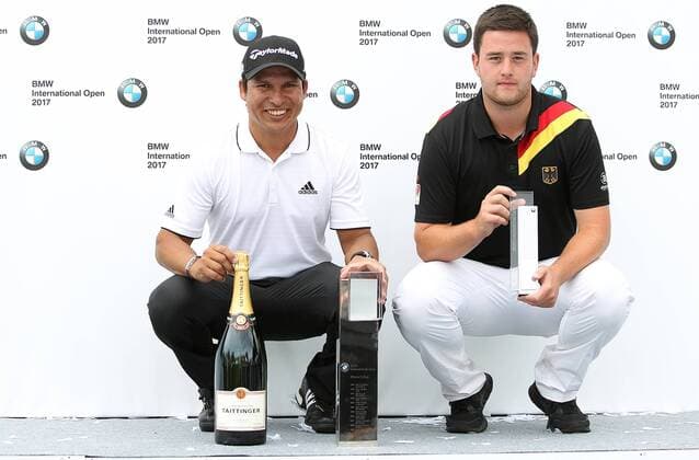 Eichenried, 25.06.2017, Siegerehrung BMW International Open 2017, Golfclub München Eichenried, Round 4 Bild: Andres Romero (ARG) gewinnt die BMW International Open 2017 mit 17 unter Par und bester Amateurspieler Max Schmitt aus Deutschland Siegerehrung der BMW International Open 2017