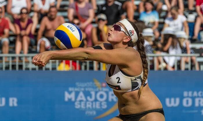 FIVB World Tour - swatch MAJOR SERIES - Porec Major; 27.06.2017 Nadja Glenzke (GER); FIVB World Tour - swatch MAJOR SERIES - Porec Major am 27.06.2017,Porec (Kroatien). xPWx