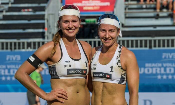 FIVB World Tour - swatch MAJOR SERIES - Porec Major; 27.06.2017 Nadja Glenzke, Julia Grossner (GER); FIVB World Tour - swatch MAJOR SERIES - Porec Major am 27.06.2017,Porec (Kroatien). xPWx
