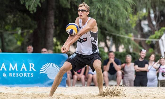 FIVB World Tour - swatch MAJOR SERIES - Porec Major; 27.06.2017 Julius Thole (GER); FIVB World Tour - swatch MAJOR SERIES - Porec Major am 27.06.2017,Porec (Kroatien). xPWx