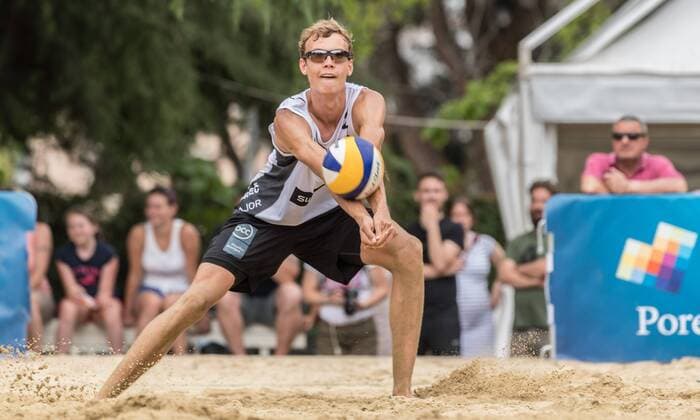 FIVB World Tour - swatch MAJOR SERIES - Porec Major; 27.06.2017 Julius Thole (GER); FIVB World Tour - swatch MAJOR SERIES - Porec Major am 27.06.2017,Porec (Kroatien). xPWx