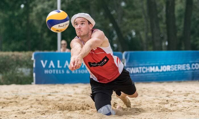 FIVB World Tour - swatch MAJOR SERIES - Porec Major; 27.06.2017 Lars Flueggen (GER); FIVB World Tour - swatch MAJOR SERIES - Porec Major am 27.06.2017,Porec (Kroatien). xPWx