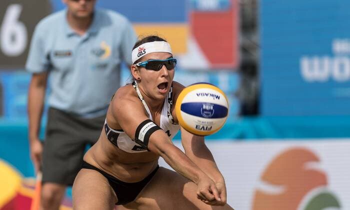 FIVB World Tour - swatch MAJOR SERIES - Porec Major; 27.06.2017 Julia Grossner (GER); FIVB World Tour - swatch MAJOR SERIES - Porec Major am 27.06.2017,Porec (Kroatien). xPWx
