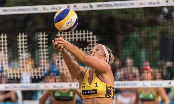 FIVB World Tour - swatch MAJOR SERIES - Porec Major; 28.06.2017 Isabel Schneider (GER); FIVB World Tour - swatch MAJOR SERIES - Porec Major am 28.06.2017,Porec (Kroatien). xPWx
