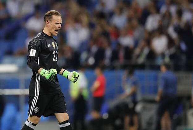 Germany vs Mexico SOCHI, SC - 29.06.2017: GERMANY VS MEXICO - Marc-Andre TER STEGEN of Germany celebrates the goal during Germany-Mexico match valid for the semifinals of the 2017 Confederations Cup on Thursday (29th), held at the Sochi Olympic Stadium in Sochi, Russia. (Photo: Rodolfo Buhrer La Imagem Fotoarena) x1347255x  RodolfoxBuhrer