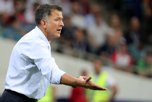 SOCHI, RUSSIA - JUNE 29, 2017: Mexico s head coach Juan Carlos Osorio reacts during the 2017 FIFA Confederations Cup semifinal football match against Germany. Artyom Korotayev TASS  TS0557D1