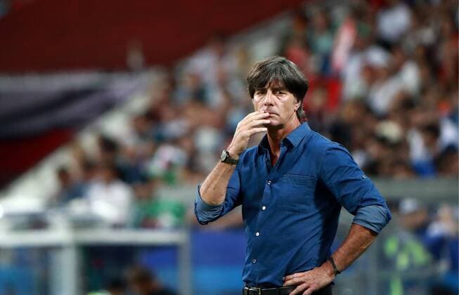 SOCHI, RUSSIA - JUNE 29, 2017: Germany s head coach Joachim Low reacts during the 2017 FIFA Confederations Cup semifinal football match against Mexico at Fisht Stadium. Sergei Fadeichev TASS  TS0557EC